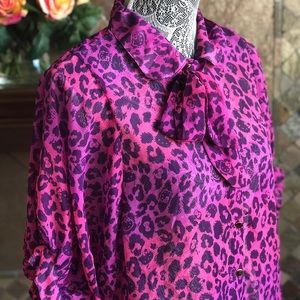 Fuchsia Purple Hello Kitty Blouse Size M